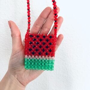 Susan Alexandra micro mini watermelon bead crossbody bag